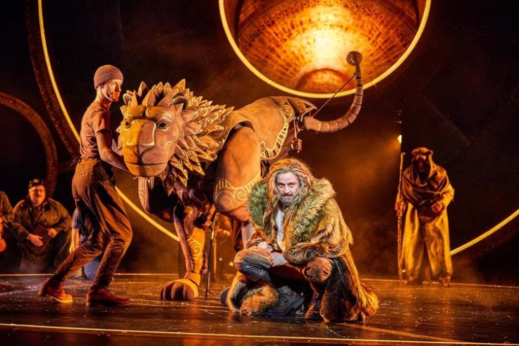 The Lion, the Witch and the Wardrobe at the Lowry Manchester Theatre Review Chris Jared as Aslan